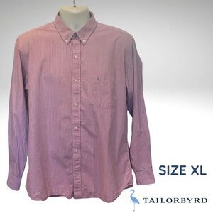 TailorByrd Men's Red/Blue Checkered Shirt - XL
